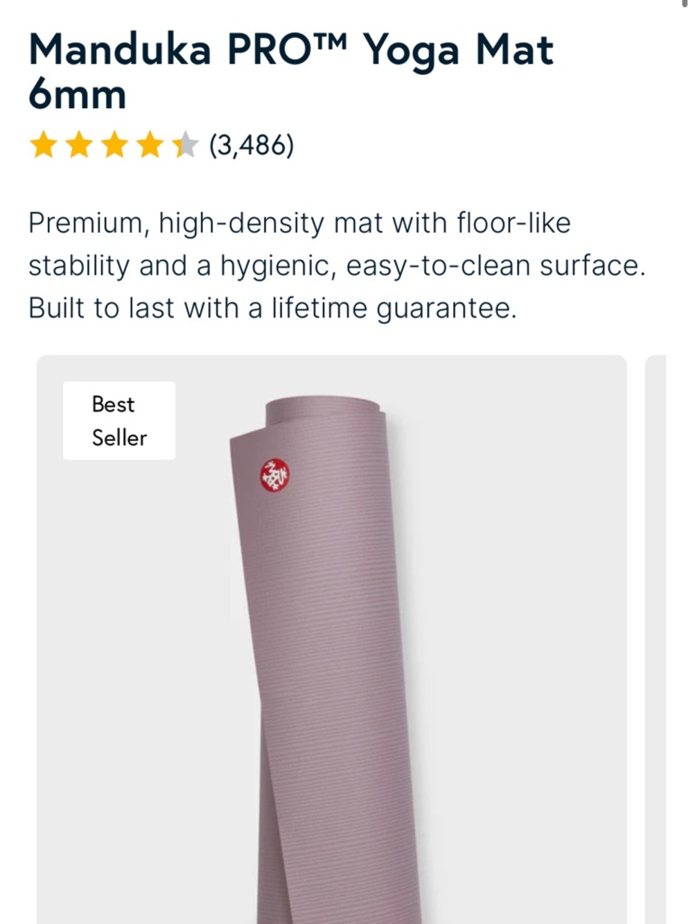 Manduka Yoga Mat - Pro - 6mm

Color - Dusty Rose Mauve